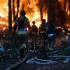 'Взрывы в столице. Город под атакой баллистики': Мэр Киева Кличко этой ночью считал прилеты и пожары (Фото: МЧС Украины) Фото: МЧС Украины