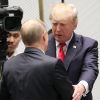 Обвинения в адрес России: Трамп всё отвергает (Президент США Дональд Трамп и президент РФ Владимир Путин перед рабочим заседанием лидеров экономик …) Президент США Дональ…
