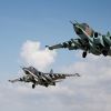 МО РФ об опасных сближениях самолетов ВКС и США в Сирии (Российские штурмовики Су-25 взлетают с авиабазы Хмеймимв Сирии. Архивное фото) Российские штурмовик…