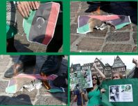 Сжигание флага стыда, Ливия в Франкфурт, Германия на 1 сентября 2012 года Сжигание флага стыда…